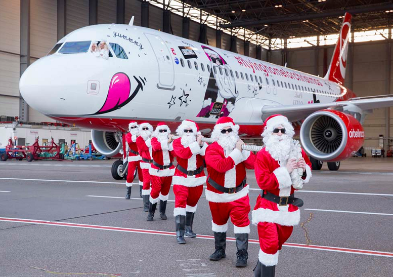 Air Berlin presenta su avión navideño