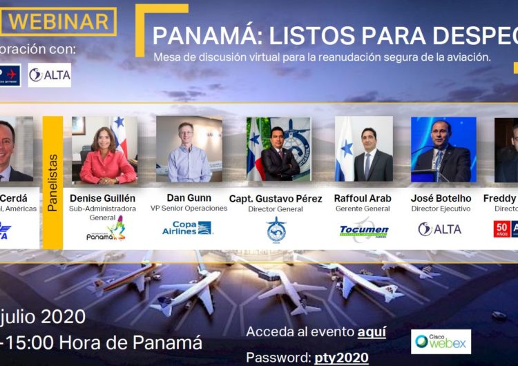 Representantes de Gobierno e industria aérea participan hoy en Webinar para mostrar que la aviación está lista para despegar