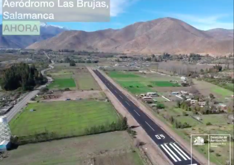 Chile: Mejoras en el Aeródromo “Las Brujas” de Salamanca, benefician a 29.000 chilenos
