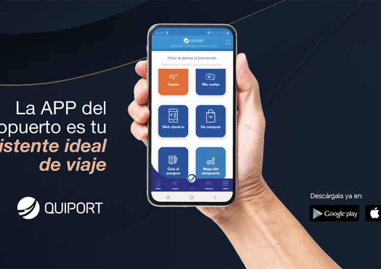 Aeropuerto de Quito presenta su nueva aplicación para teléfonos inteligentes