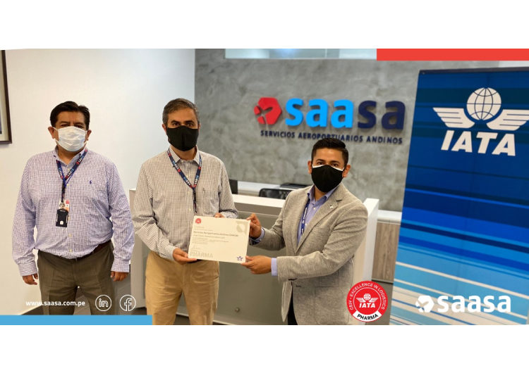 SAASA: The first air cargo terminal in Peru to obtain CEIV Pharma Certification – IATA, for transportation and handling of pharmaceutical products