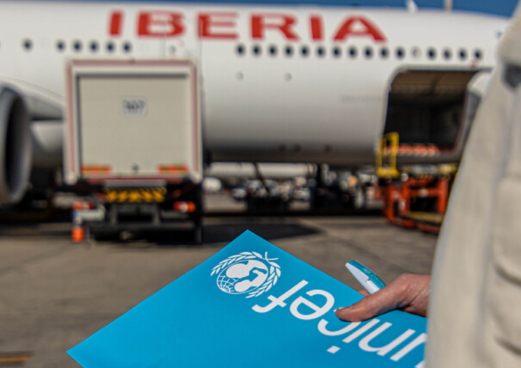 Iberia, con el apoyo de IAG Cargo, envía suministros humanitarios de UNICEF en sus aviones comerciales para ayudar a responder a la emergencia de Haití