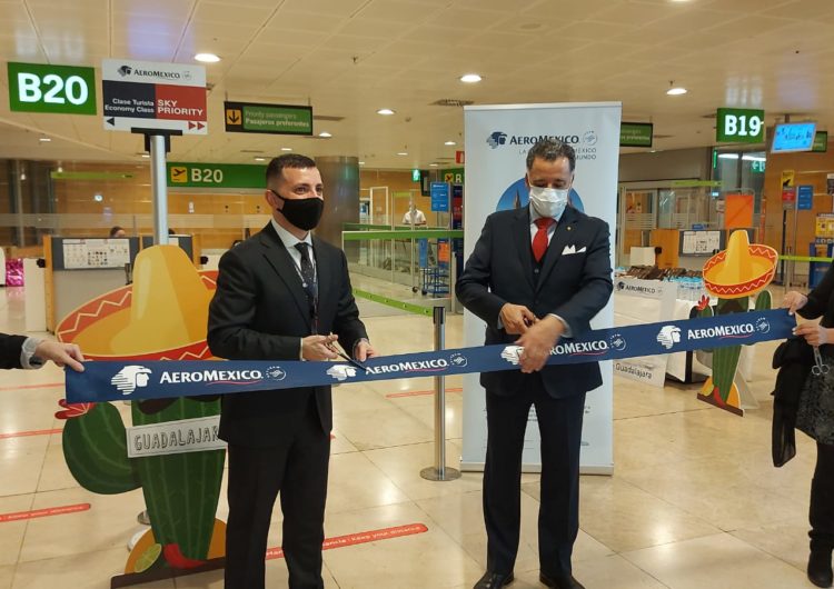 Aeroméxico inauguró sus vuelos entre Madrid y Guadalajara