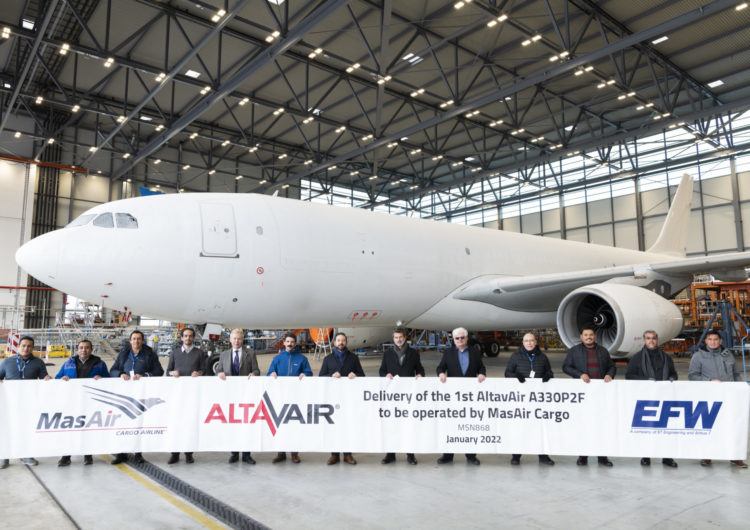 Mas recibe su primer avión carguero Airbus A330P2F de largo alcance