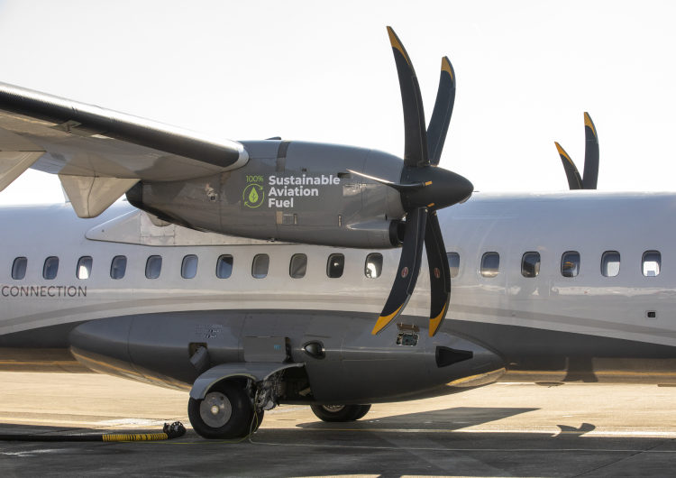 ATR successfully performs test flights with 100% SAF in one engine
