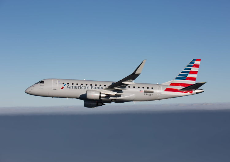 American Airlines realiza pedido de tres aviones Embraer E175