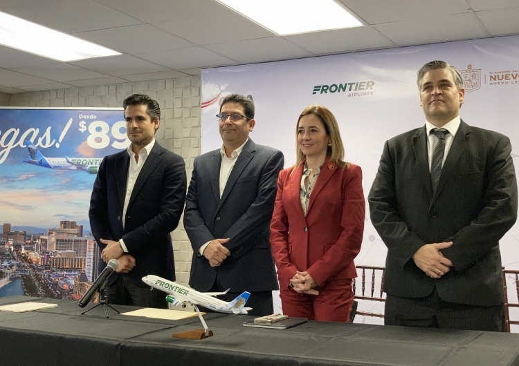 Frontier Airlines iniciará operaciones en el Aeropuerto de Monterrey para conectar a la capital con Las Vegas