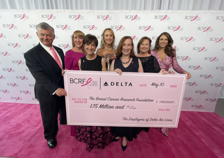 Delta presents $1.75M contribution to Breast Cancer Research Foundation