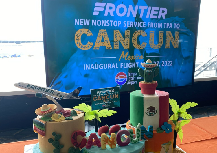 Frontier Airlines inicia servicio de Tampa a Cancún