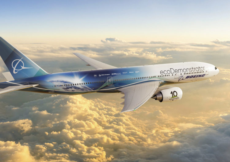 Nuevo programa ecoDemonstrator de Boeing prueba 30 tecnologías sostenibles en un 777-200ER
