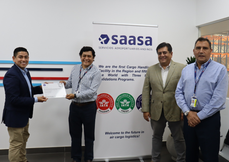 SAASA es el quinto almacén en el mundo en contar con triple certificación otorgada por IATA CEIV