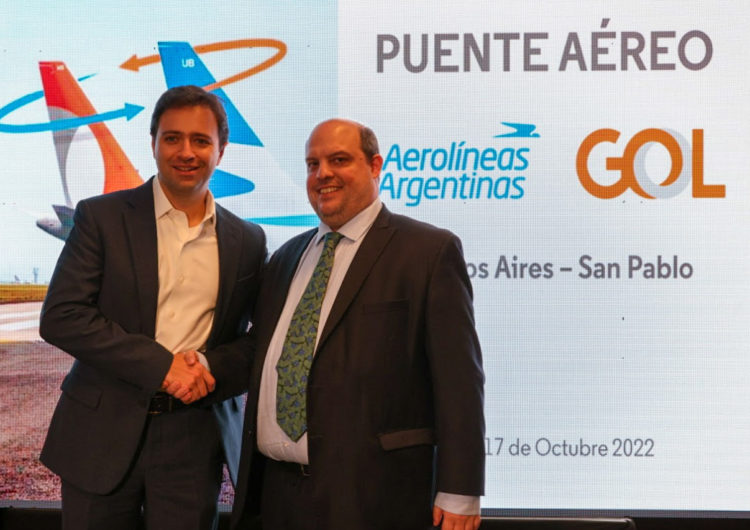 Aerolíneas Argentinas y Gol Linhas Aéreas lanzan su Puente Aéreo entre Buenos Aires y San Pablo