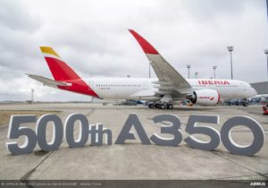 Airbus entrega su A350 número 500