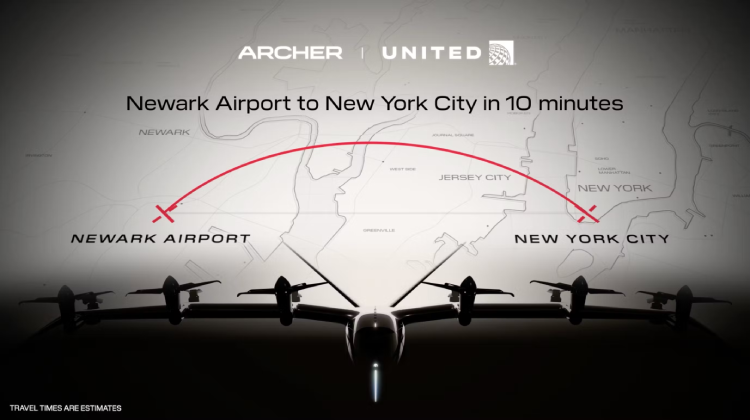 Archer and United Airlines Announce First Commercial Electric Air Taxi Route in the US: Downtown Manhattan to Newark Liberty International Airport