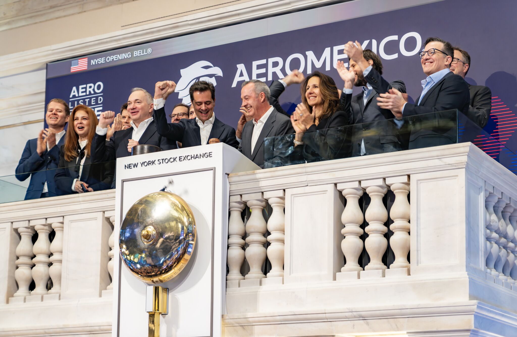 Aeroméxico regresó a la Bolsa de Nueva York