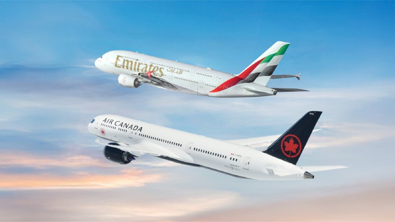 Emirates y Air Canada amplían su alianza estratégica con un importante acuerdo de expansión plurianual