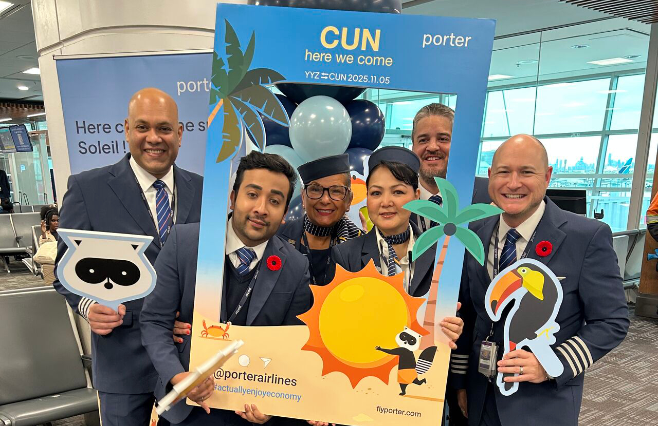 Porter Airlines celebrates the sun with first Toronto-Cancun flight