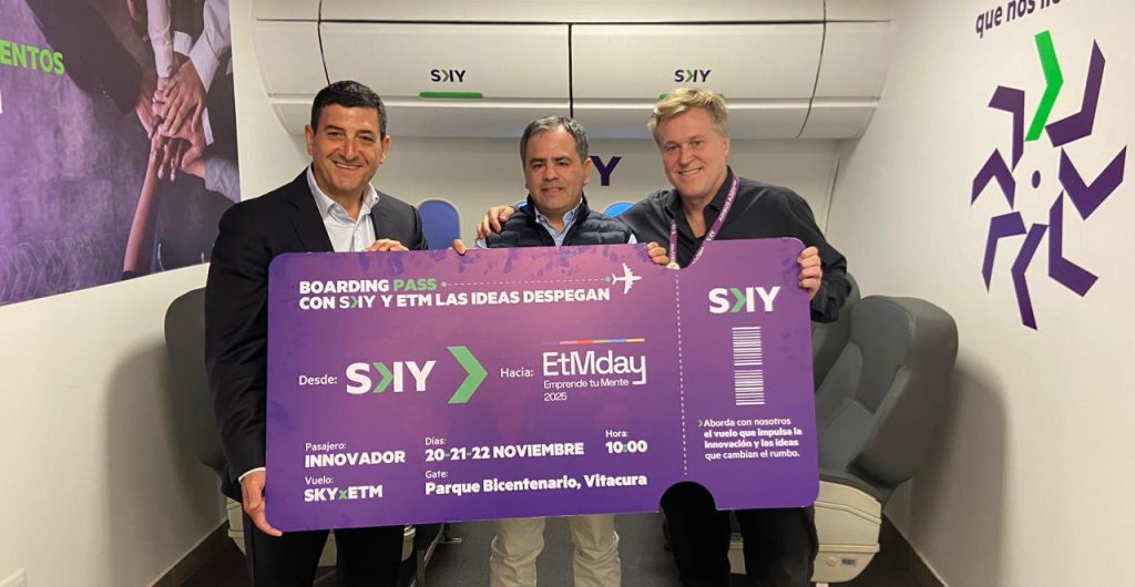 Más de 120 emprendedores de regiones podrán viajar al EtMday2025 gracias a convenio con Sky Airline
