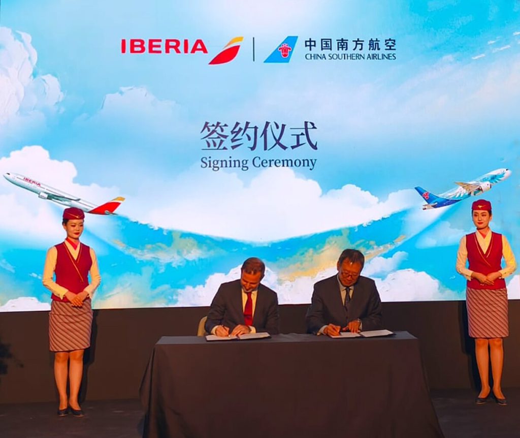 Iberia se expande en Asia con un acuerdo de código compartido con China Southern