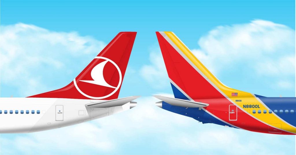 Southwest se asocia con Turkish Airlines para ofrecer vuelos transatlánticos a partir de enero