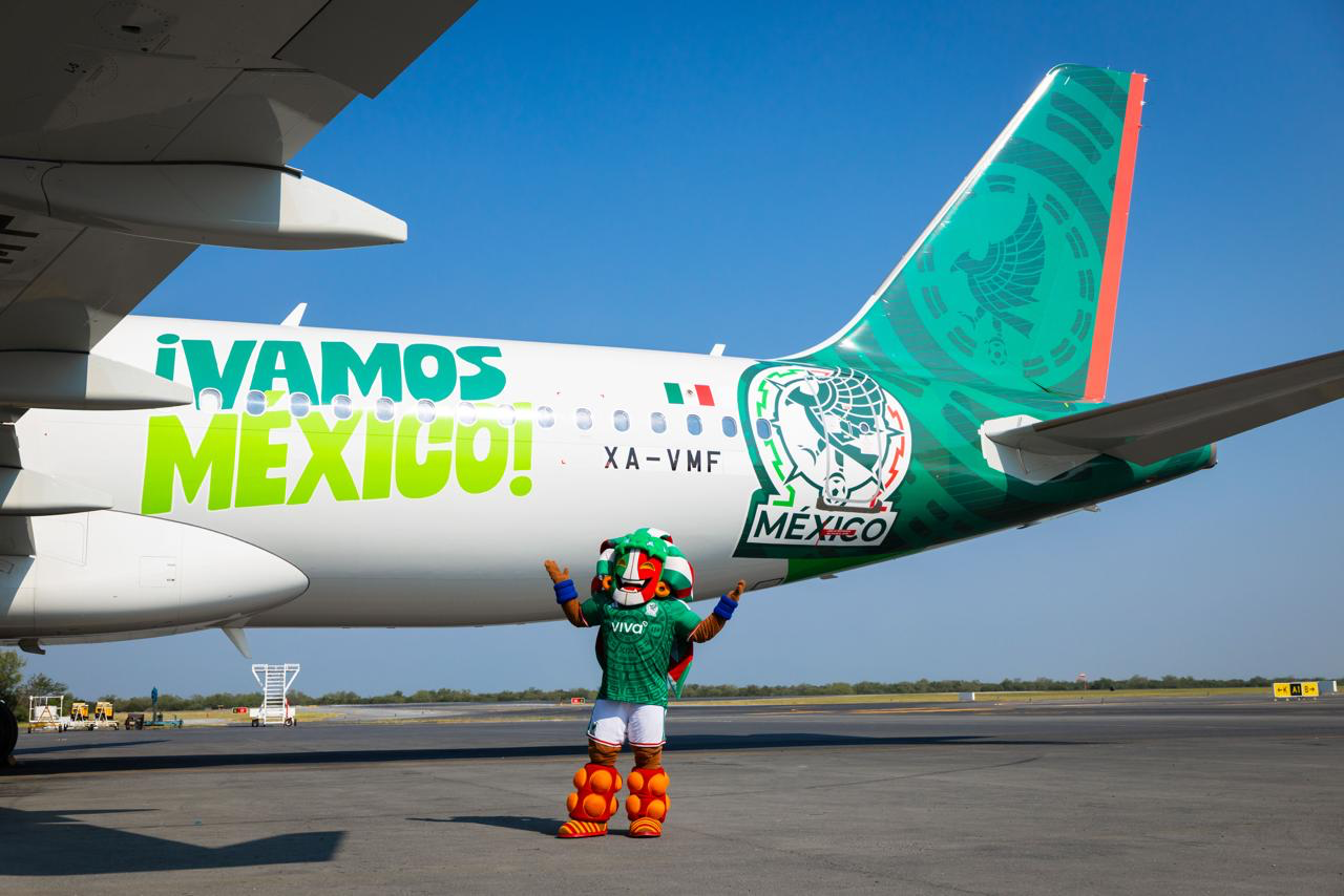 Viva y la Federación Mexicana de Futbol elevan la pasión mundialista con avión dedicado al conjunto nacional
