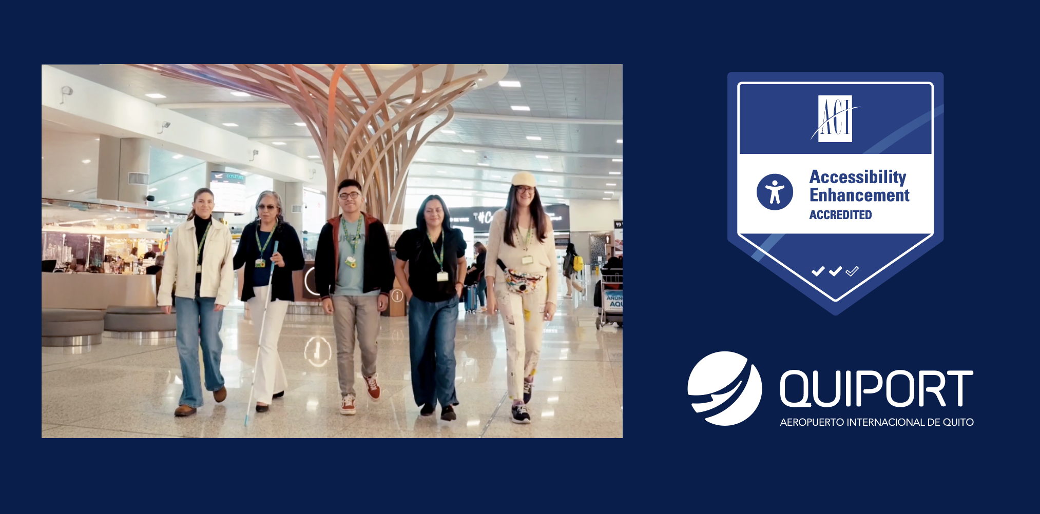 Aeropuerto Mariscal Sucre recibe acreditación internacional por su accesibilidad para personas con discapacidad