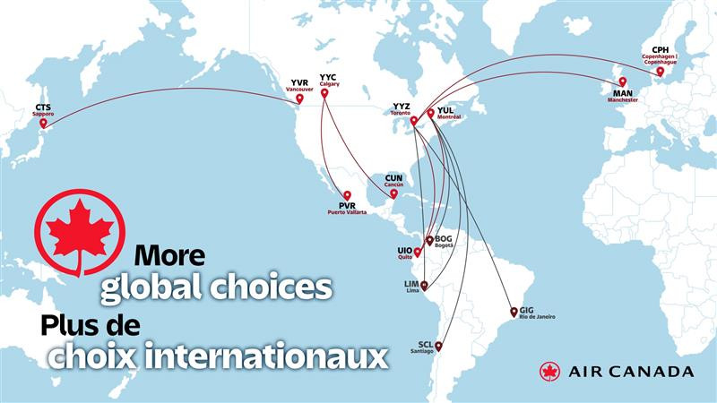 Air Canada Adds Quito, More Europe Year-Round and Resumes Calgary-Mexico Routes