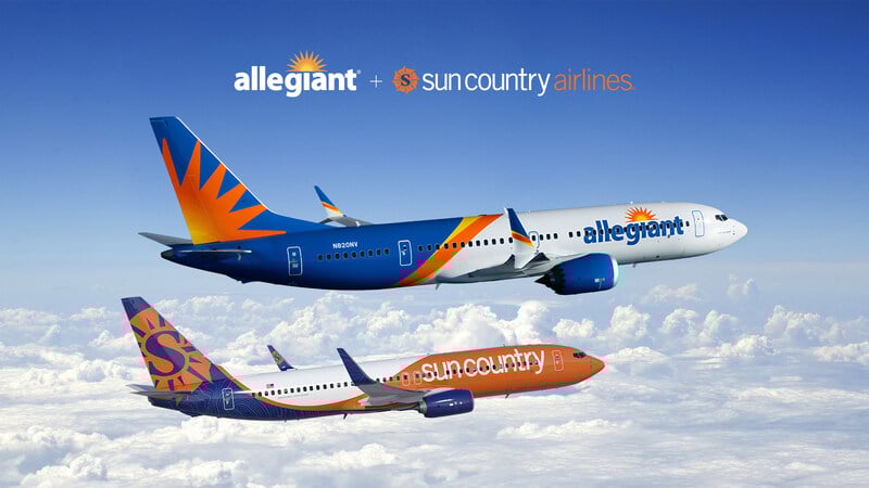 Las aerolíneas Allegiant y Sun Country anuncian su fusión
