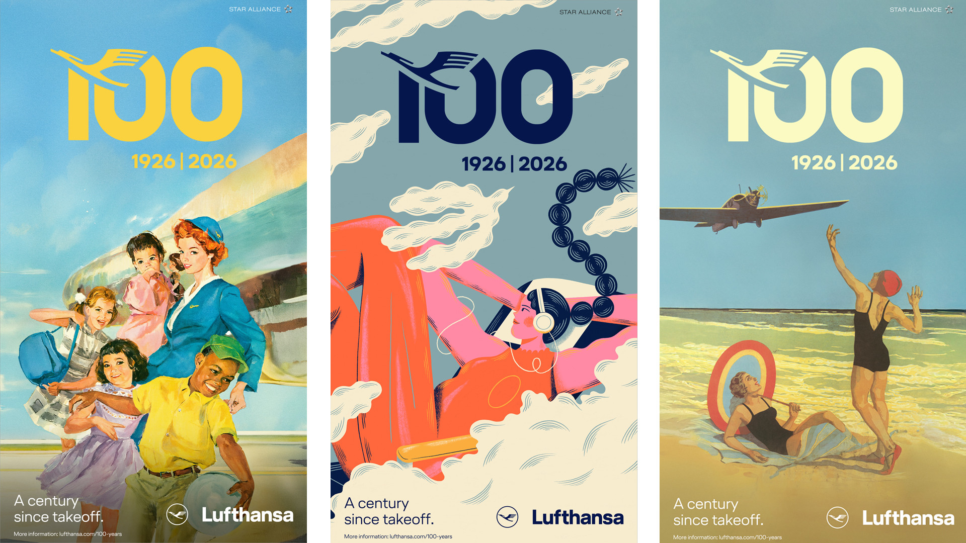 Lufthansa recorre 100 años de historia con una campaña visual