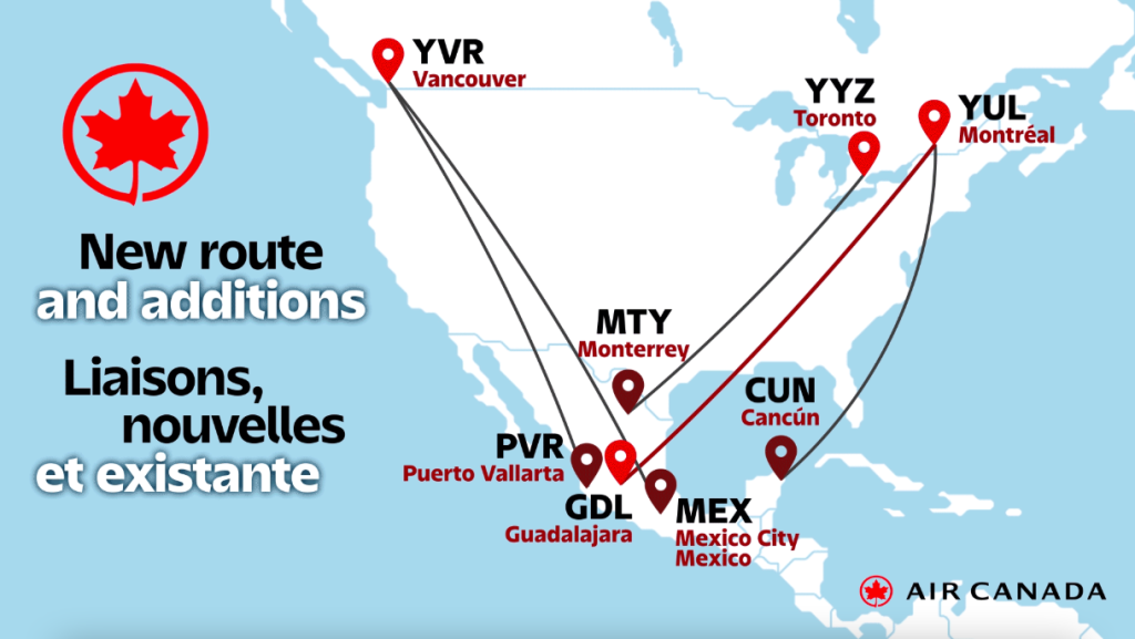 Air Canada amplía su presencia en México con la nueva  ruta Guadalajara-Montréal