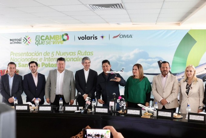 OMA y Volaris anuncian cinco nuevas rutas desde el Aeropuerto Internacional de San Luis Potosí