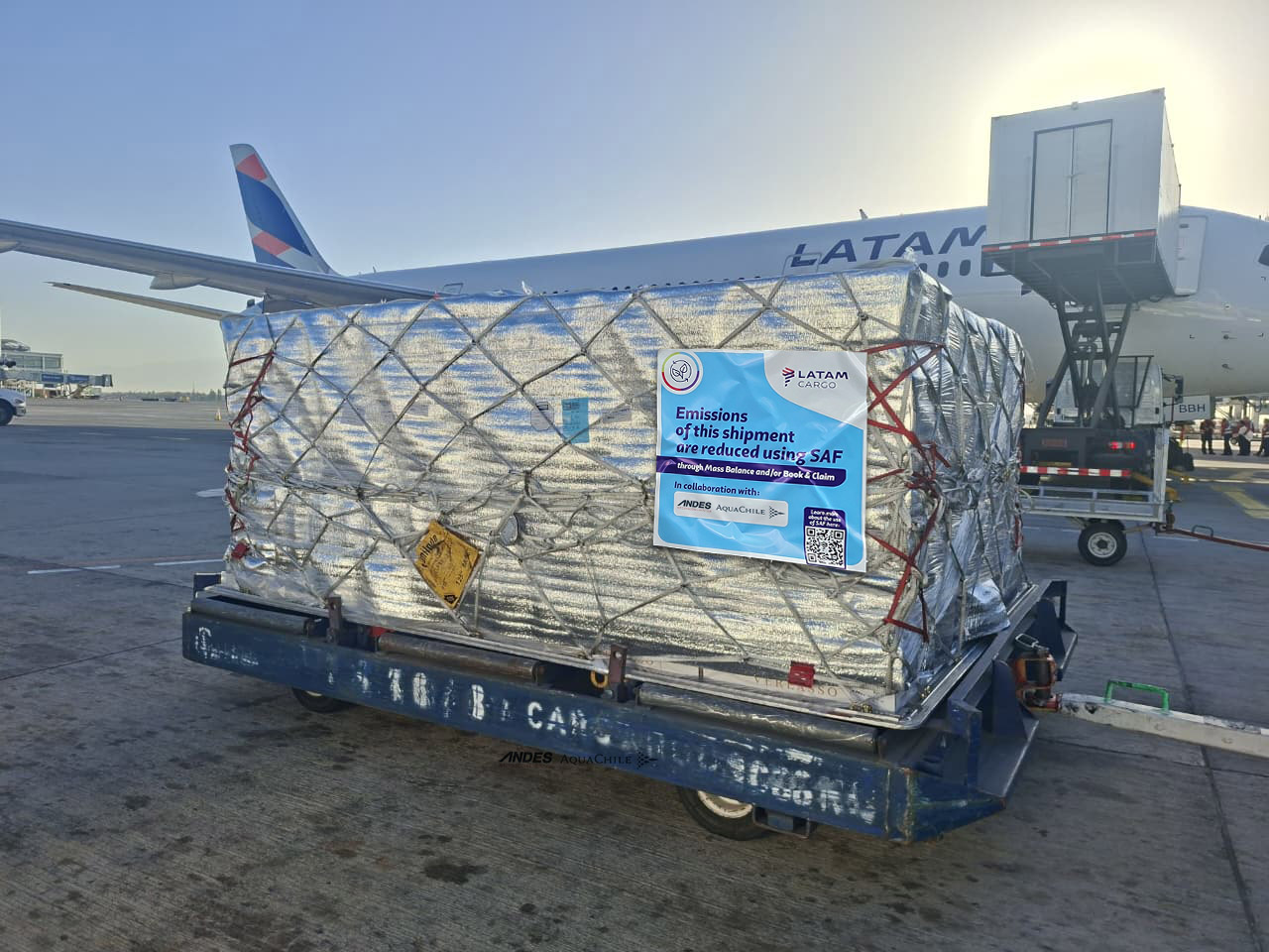 Andes Integración Logística y LATAM Cargo Group concretan primer embarque aéreo de salmón premium de AquaChile con reduc