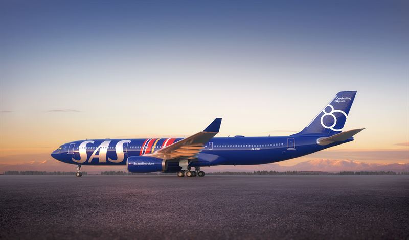 SAS celebra 80 años de historia con una livery especial