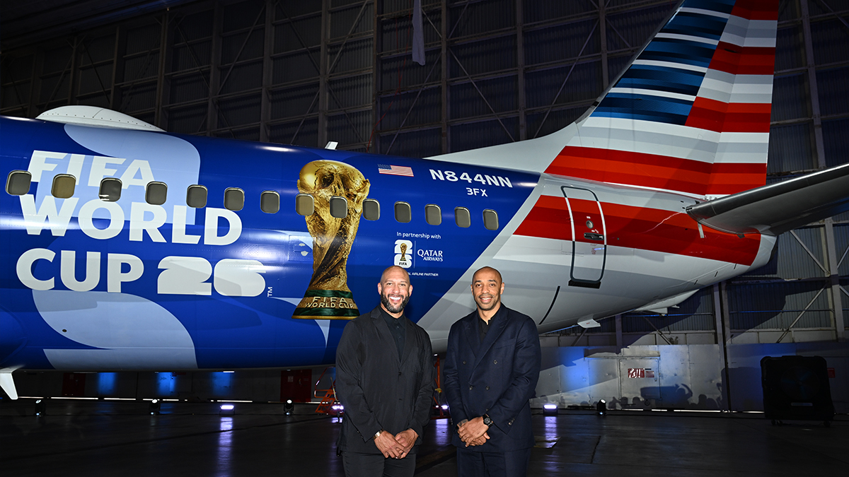 American Airlines, en colaboración con Qatar Airways, eleva la pasión por la Copa Mundial de la FIFA 2026 con una livery
