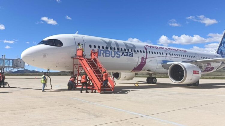 NAABOL impulsa pruebas internacionales del avión airbus A321xlr en el Aeropuerto de Alcantarí