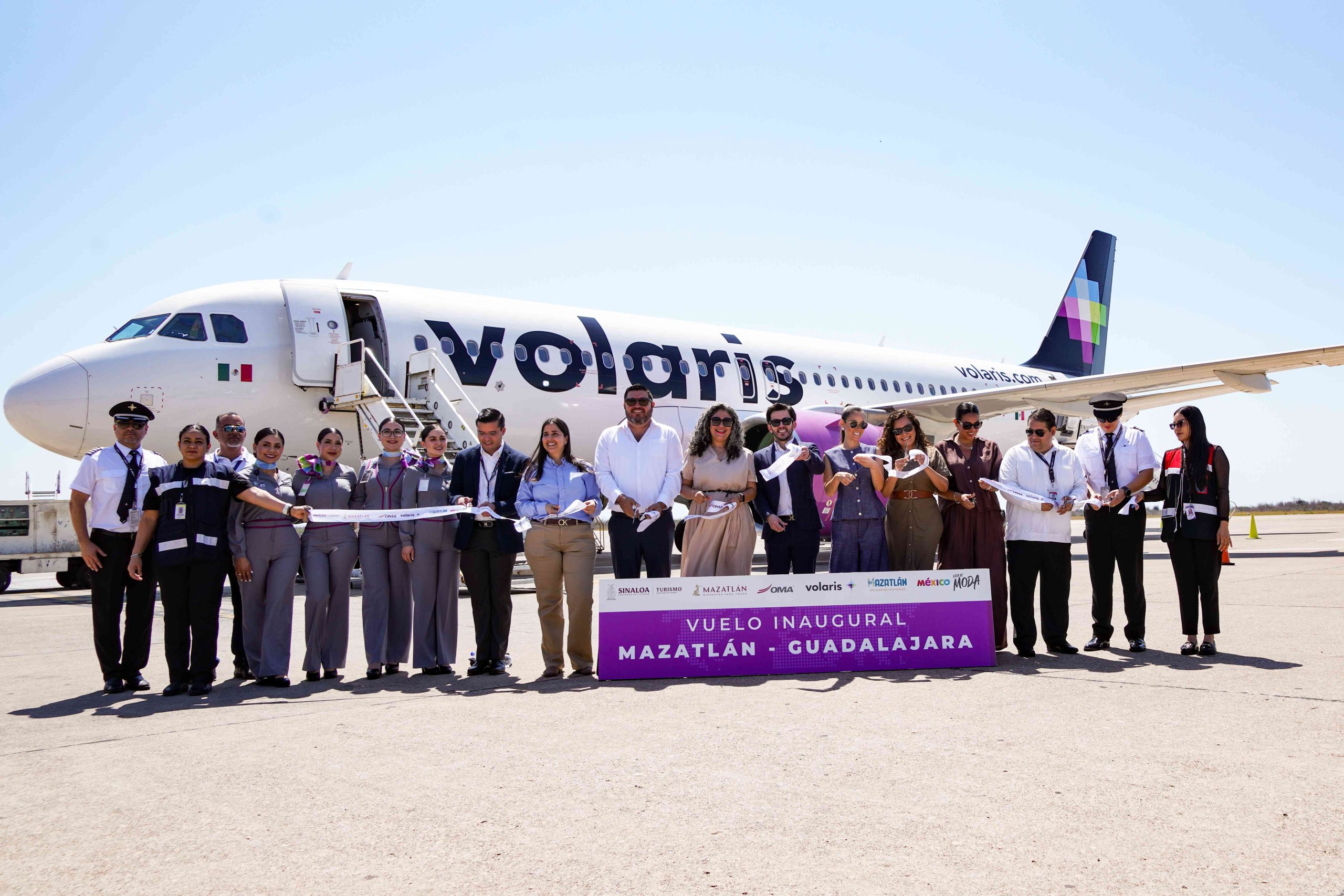 Volaris inaugura ruta aérea Guadalajara-Mazatlán